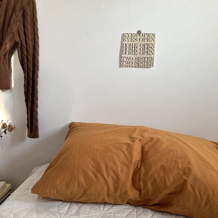 Pure Cotton Pillowcase 48x74cm Khaki Orange L 48*74 pillowcase 1 pair